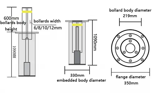 Automatic Bollard Introduction automatic driveway bollards QiGong Bollard