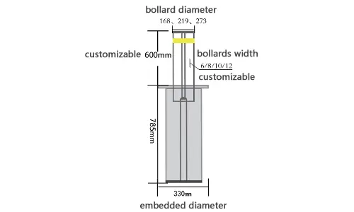 Semi-Automatic Bollard Introduction electric retractable driveway bollards QiGong bollard